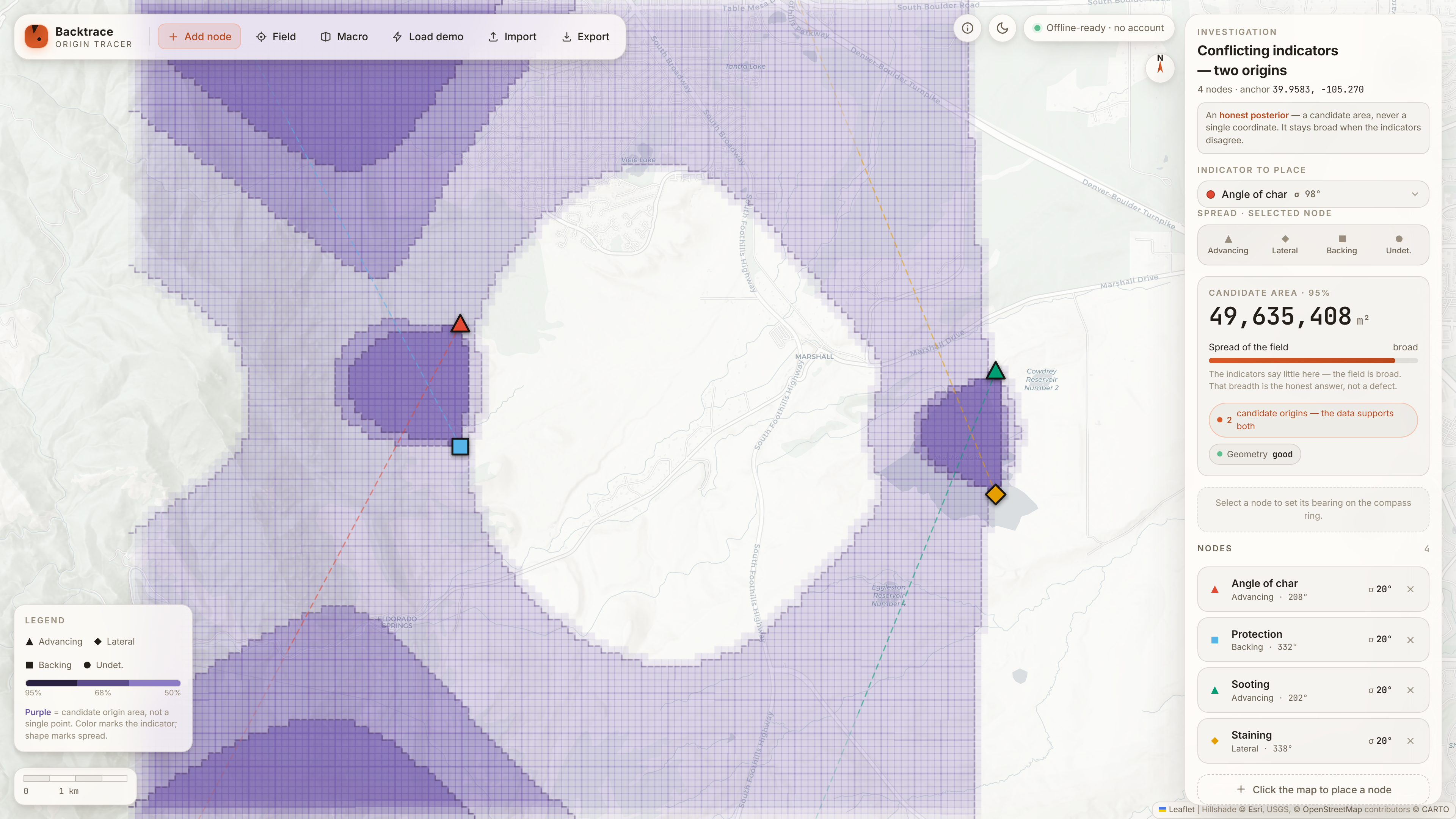 Backtrace — wide screenshot