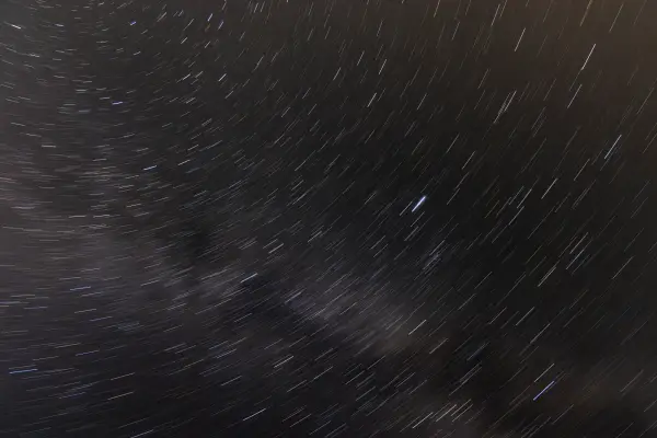 The milky way and swirling stars taken at a ISO of 100 for 15 minute exposure.