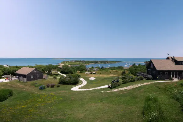 A View from the top of the tiny town of cuttyhunk, MA